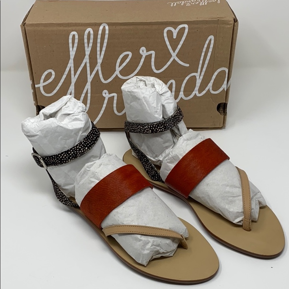 NIB Loeffler Randall Sunny calf hair sandal 10B - Picture 4 of 7